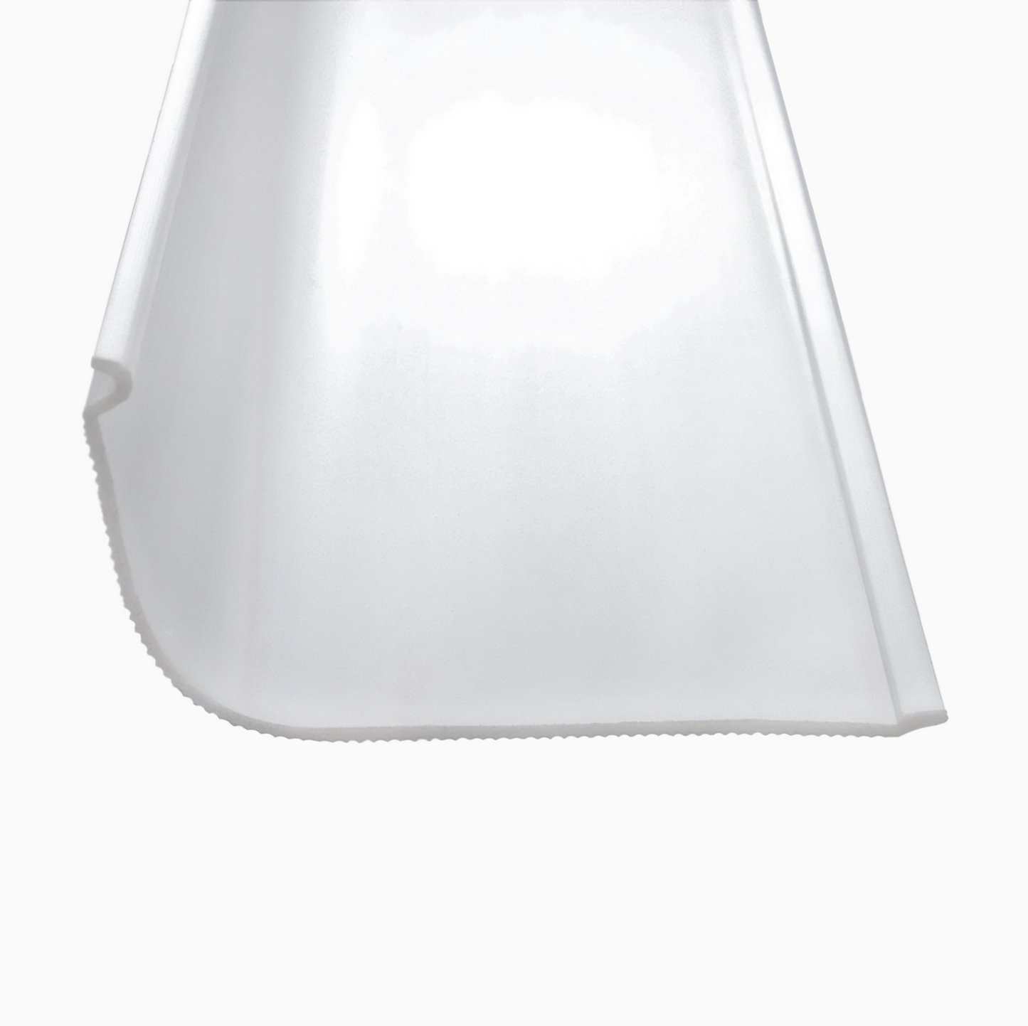#130 Curved White Ribbed Acrylic Undercounter Lenses