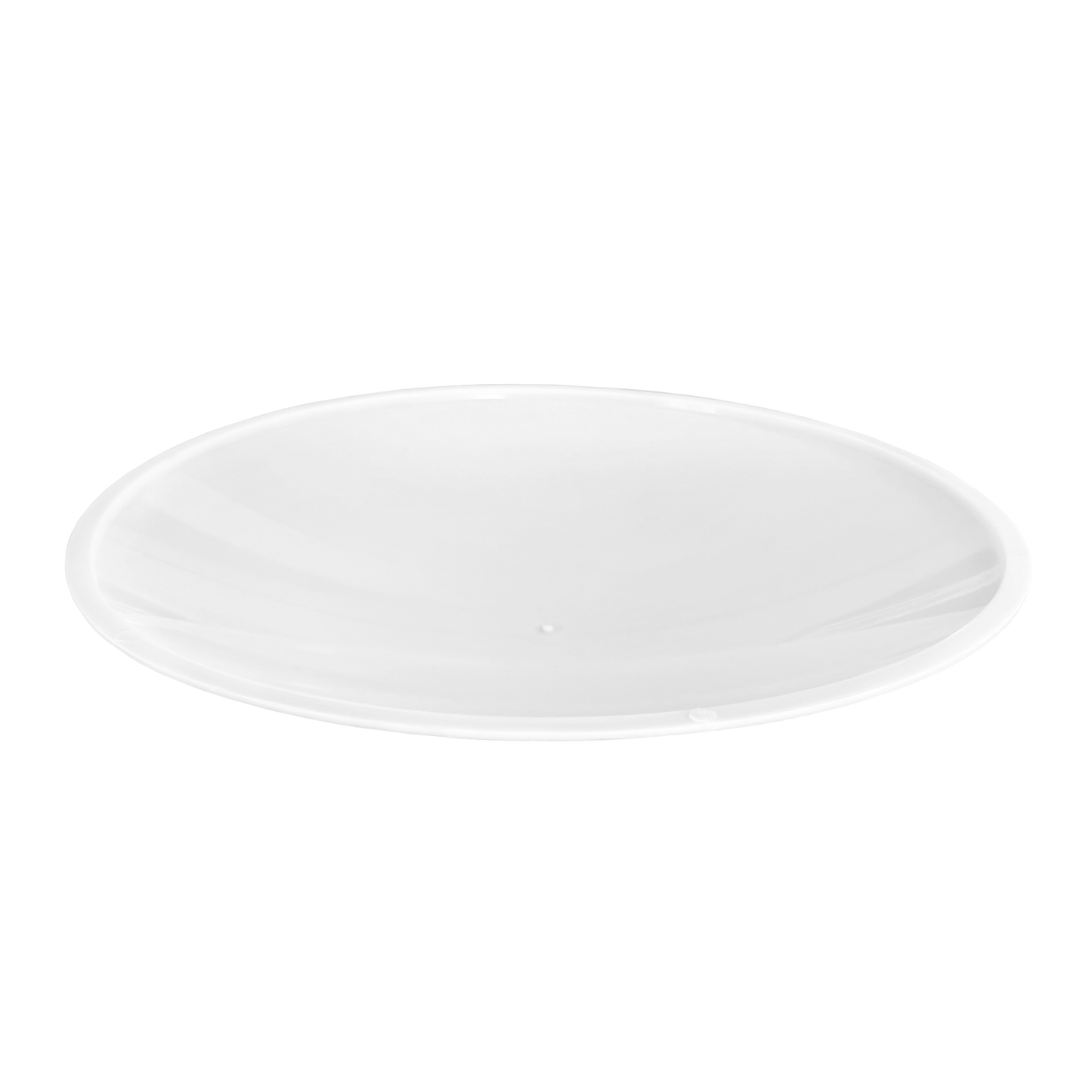 White Acrylic Flanged Shallow Domes