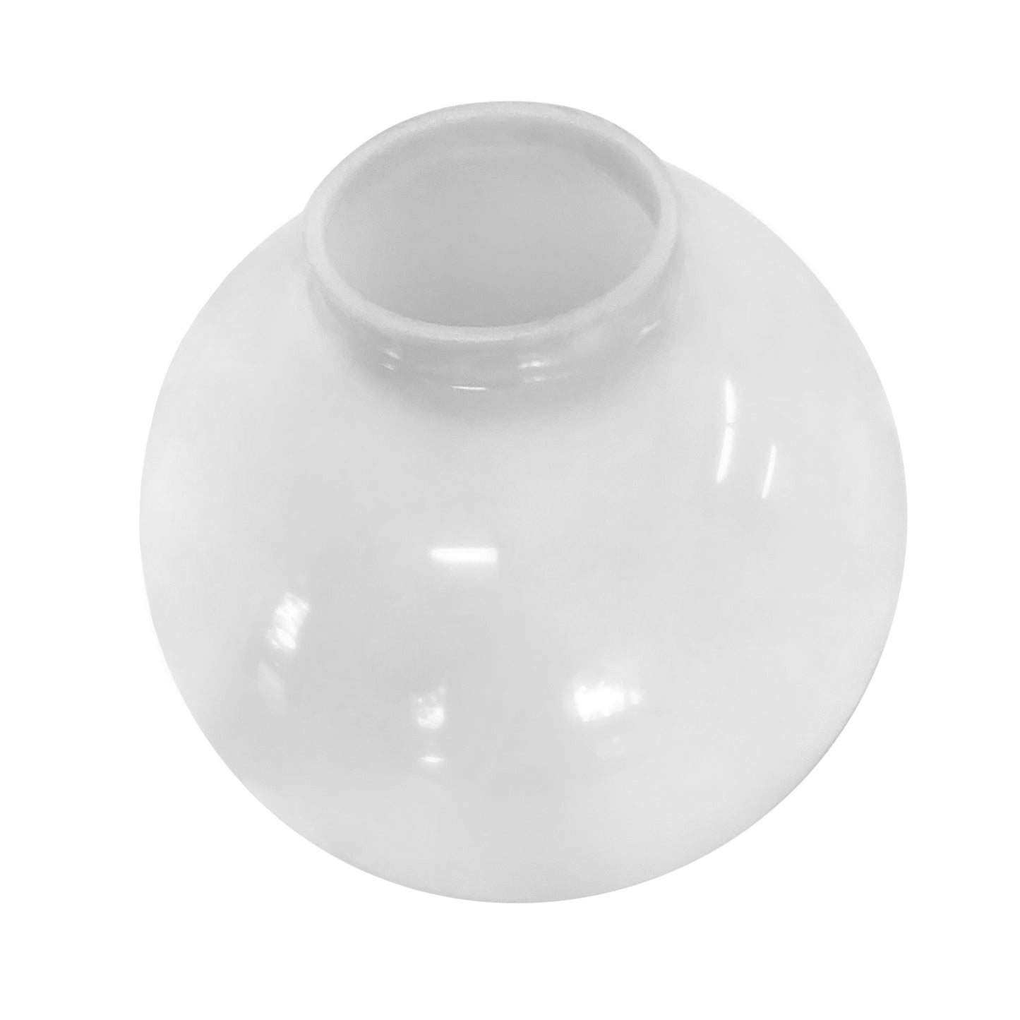 10" Diameter White Acrylic Globe with 4" Neck