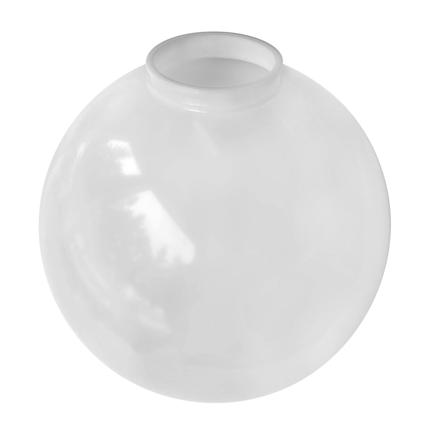 12" Diameter White Acrylic Globe with 4" Neck
