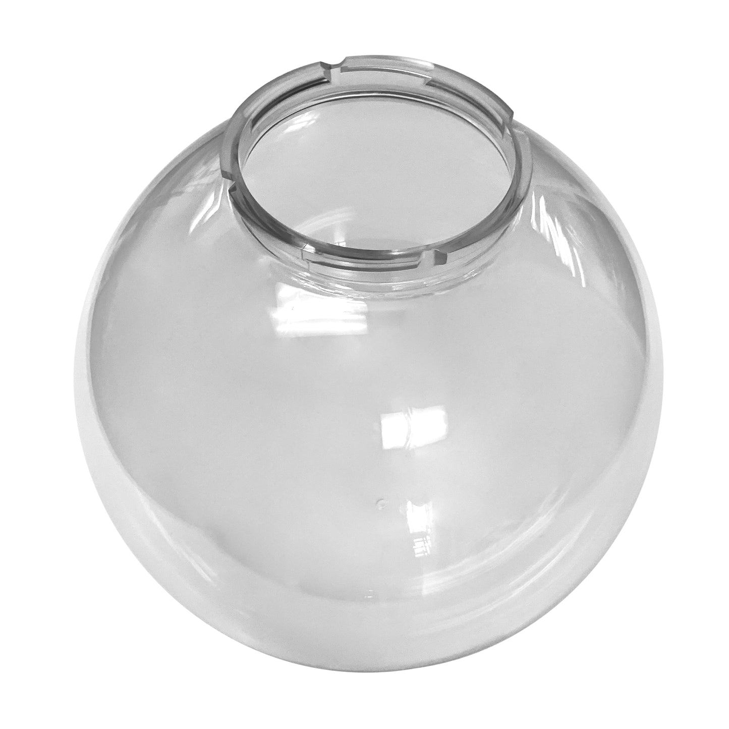 14", 16", 18" Diameter Clear Acrylic Globe with 6" Neck