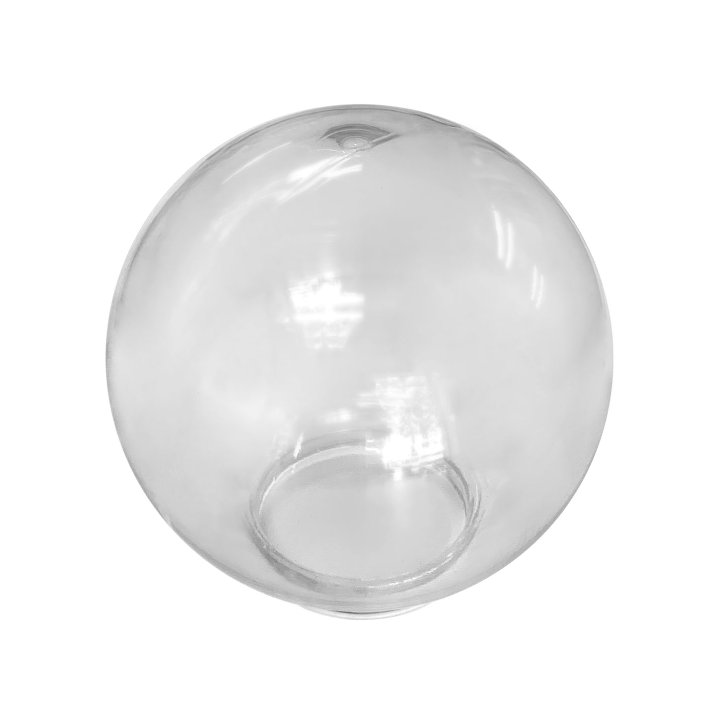 6" DIAMETER CLEAR ACRYLIC GLOBE WITH 3-1/8" NECK