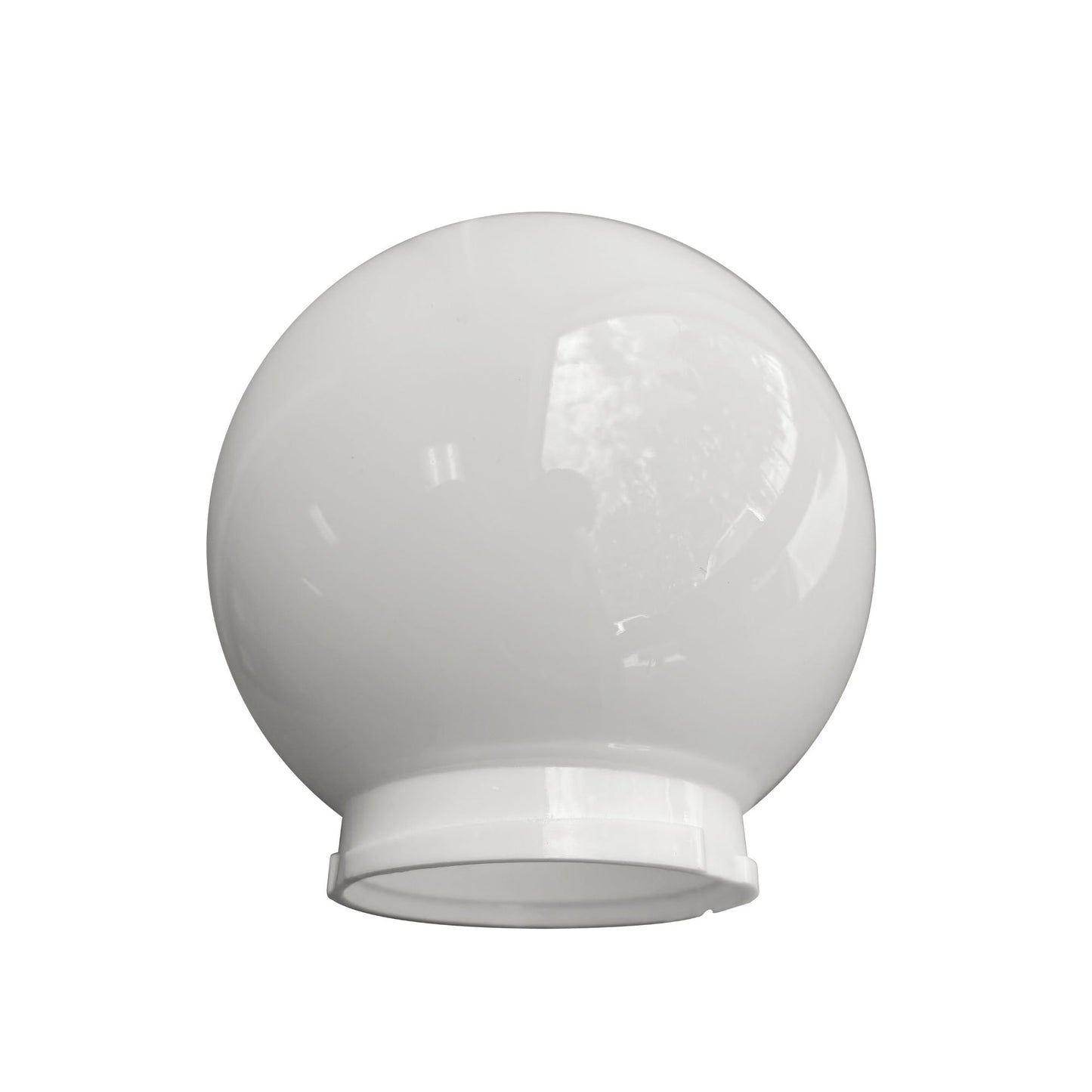 6" Diameter White Acrylic Globe with 3-1/8" Neck