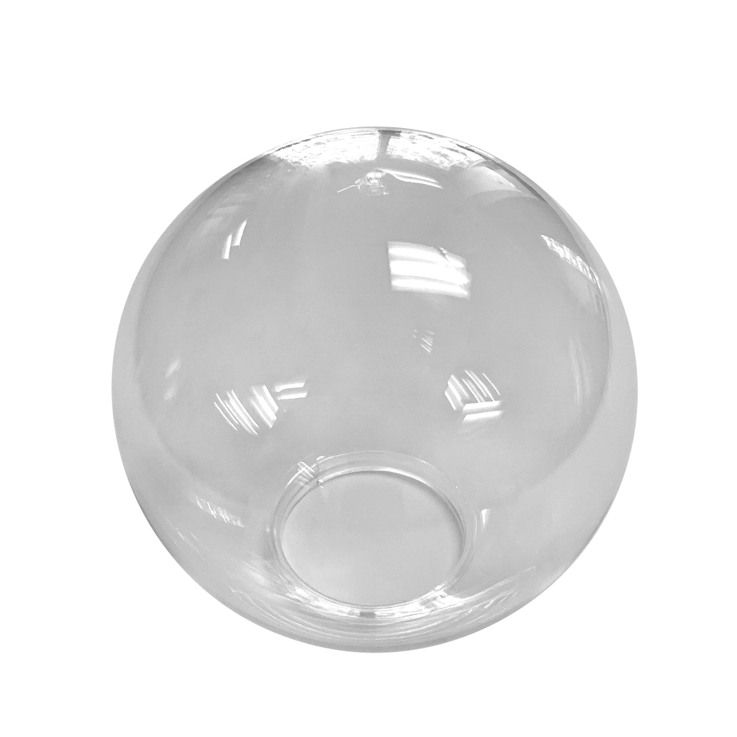 8" DIAMETER CLEAR ACRYLIC GLOBE WITH 4" NECK