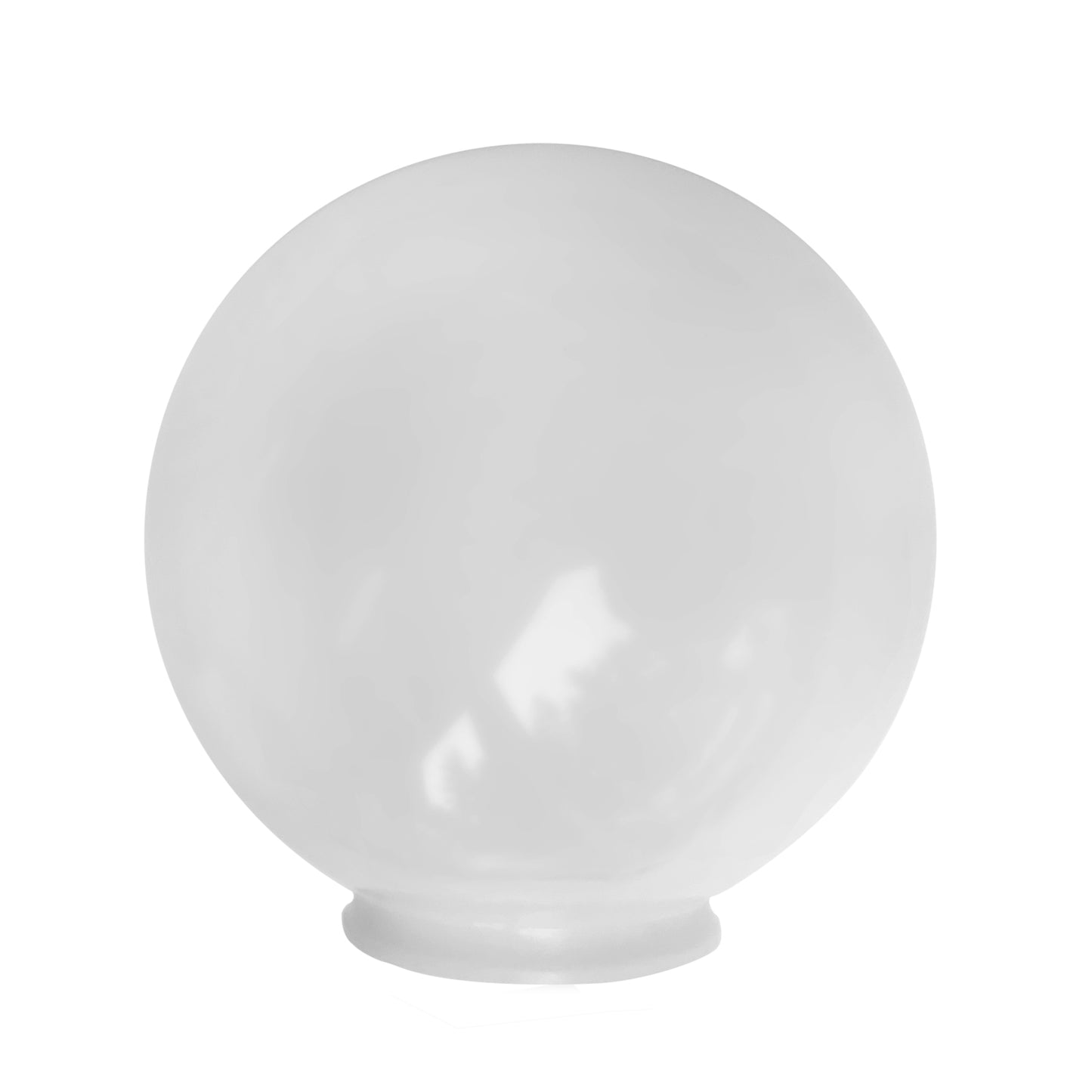 8" Diameter White Acrylic Globe with 4" Neck