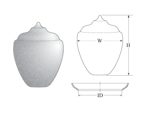#88467 White Ripple Polyethylene Ornamental Acorn (Neckless)