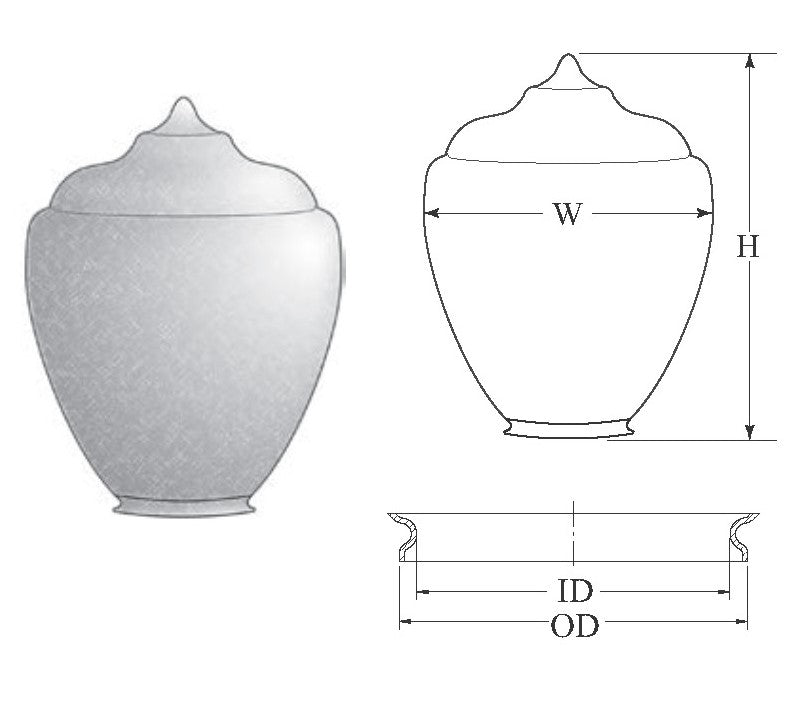 #88064-CL-8F Clear Ripple Polycarbonate Ornamental Acorn with 8 in. Neck