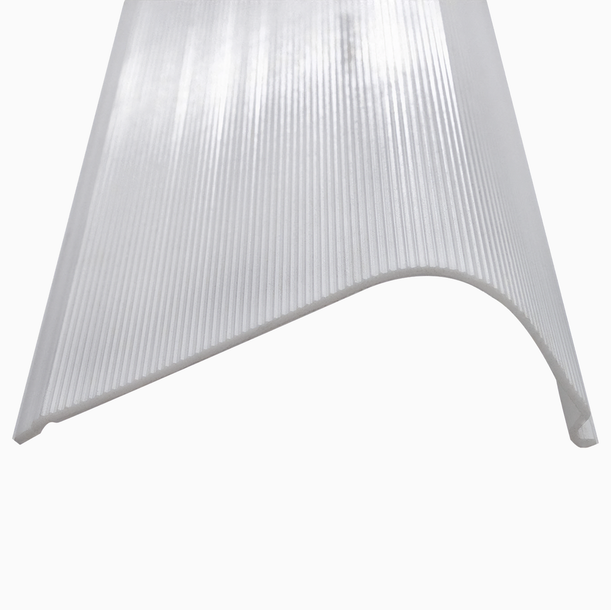 #130 Curved White Ribbed Acrylic Undercounter Lenses – PlasticsForLighting