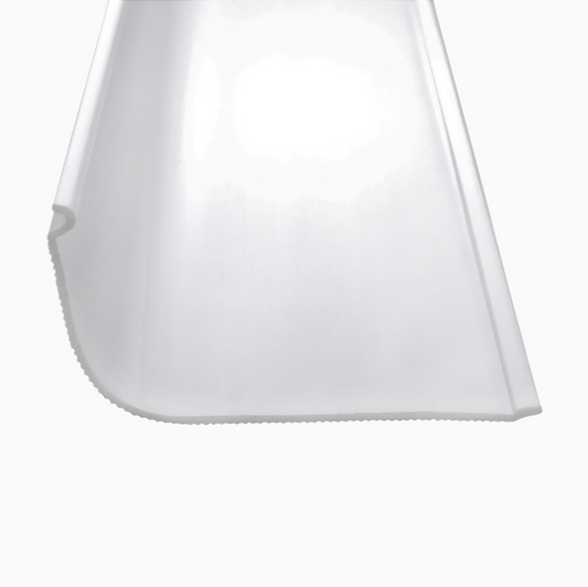 #130 Curved White Ribbed Acrylic Undercounter Lenses