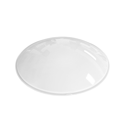 White Acrylic Flanged Shallow Domes