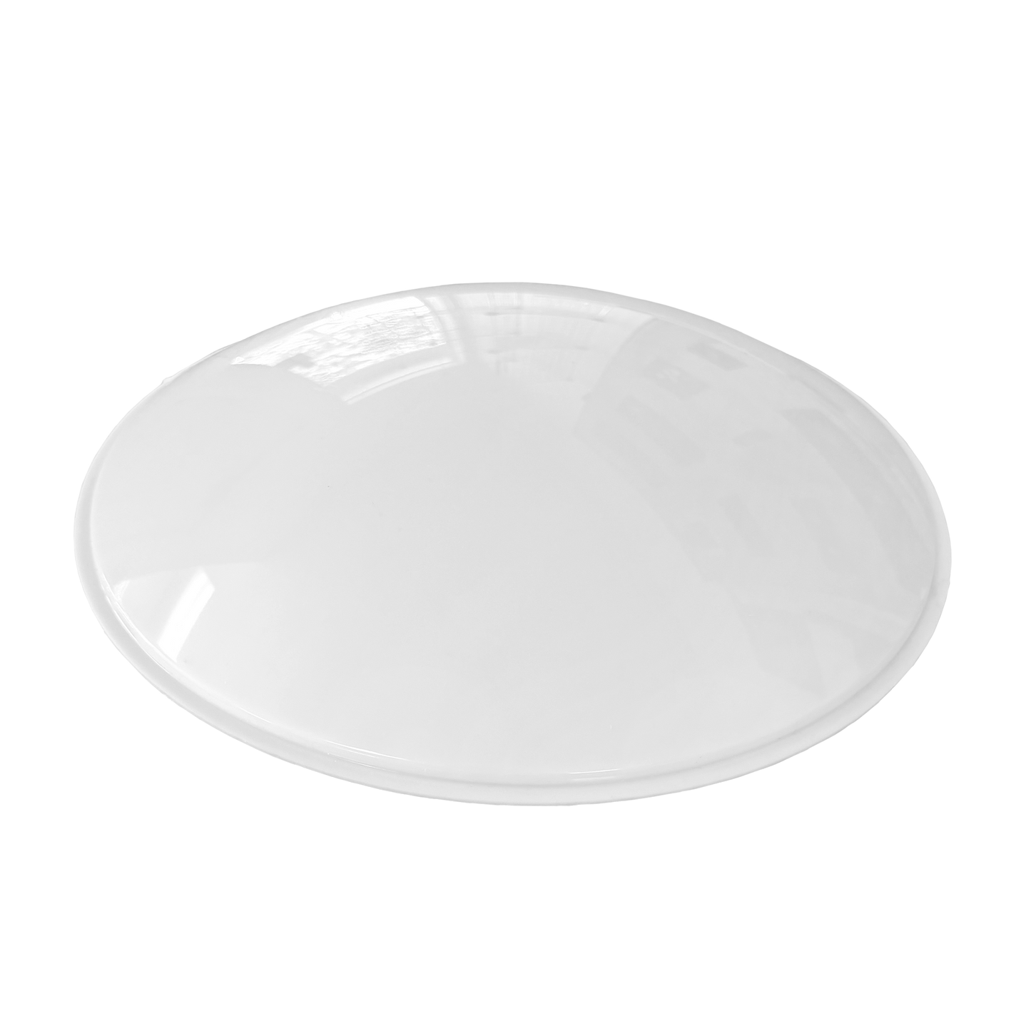 White Acrylic Flanged Shallow Domes