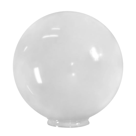 10" Diameter White Acrylic Globe with 4" Neck