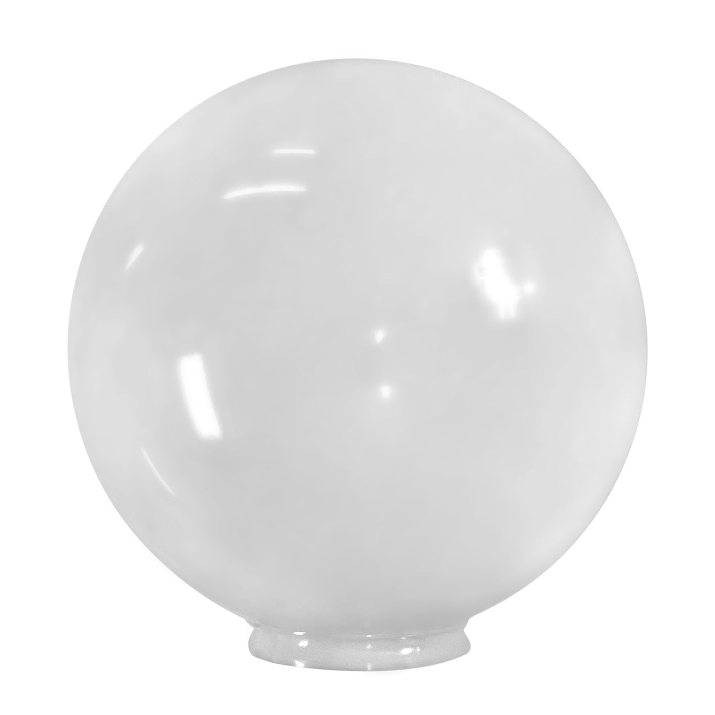 10" Diameter White Acrylic Globe with 4" Neck
