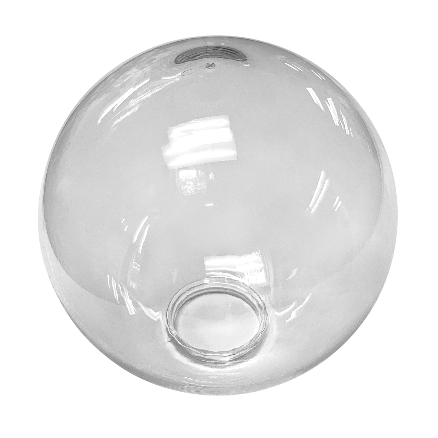 8", 10", 12" Diameter Diameter Clear Acrylic Globe with 4" Neck