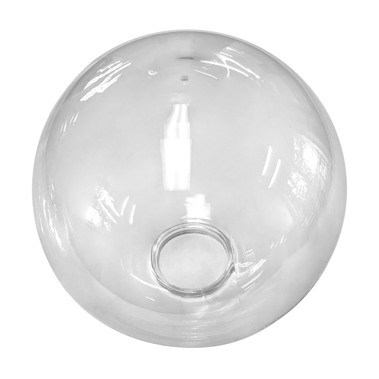 8", 10", 12" Diameter Diameter Clear Acrylic Globe with 4" Neck