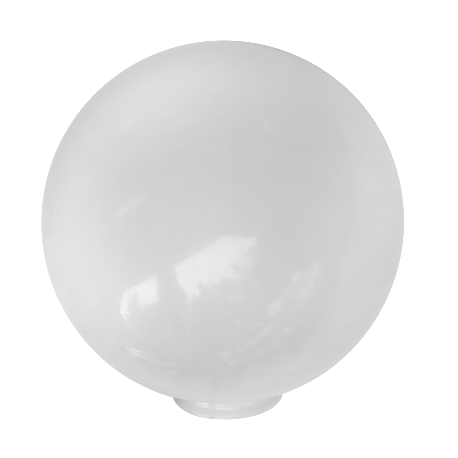 12" Diameter White Acrylic Globe with 4" Neck
