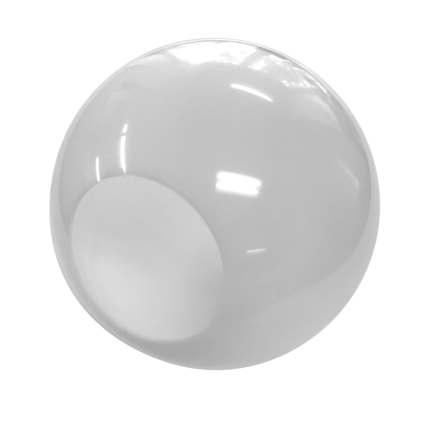 12" Diameter White Acrylic Globe with 5-1/4" Opening