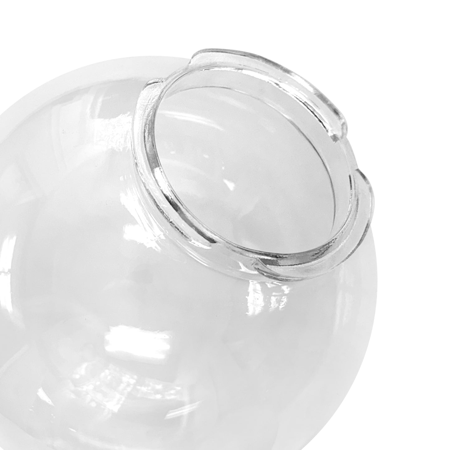 8", 10", 12" Diameter Diameter Clear Acrylic Globe with 4" Neck
