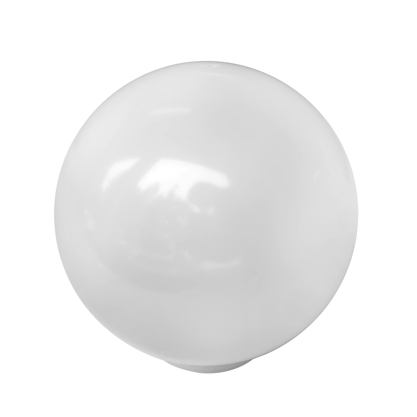 8" Diameter White Acrylic Globe with 4" Neck
