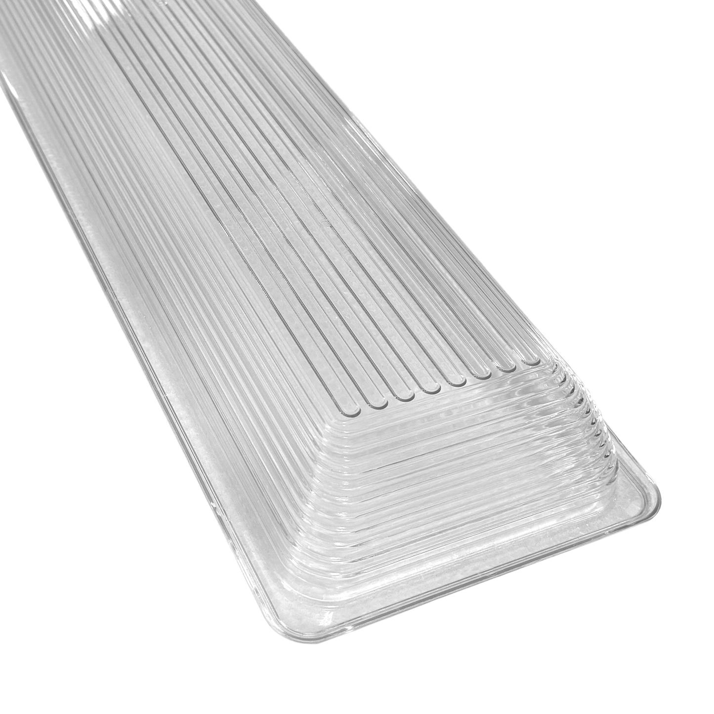 Clear Ribbed High Impact Acrylic Vapor Tight Diffusers