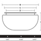 #2011 WHITE SMOOTH ACRYLIC 11" DIAMETER MUSHROOM DEEP DIFFUSER