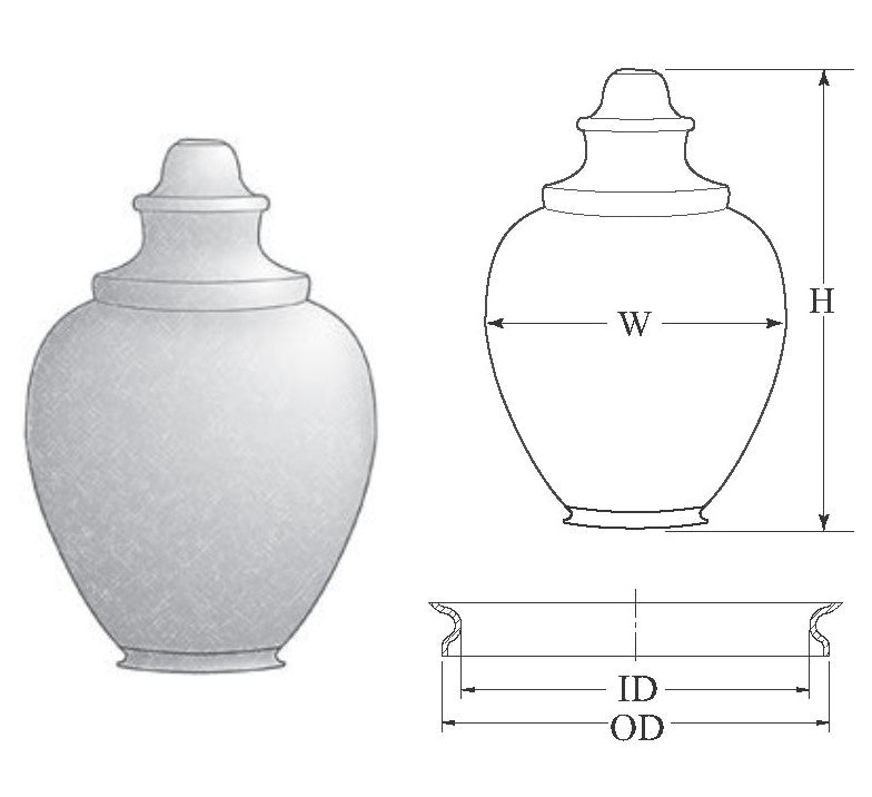 #88066-CL-8F CLEAR RIPPLE  POLYCARBONATE ORNAMENTAL ACORN WITH 8 in. NECK