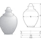 #88063-CL-8F CLEAR RIPPLE  POLYCARBONATE ORNAMENTAL ACORN WITH 8" NECK