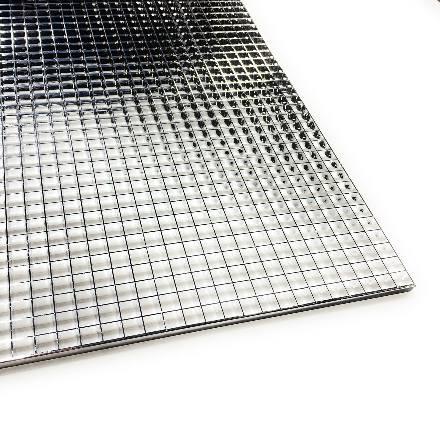 1/2" x 1/2" X 3/8" SILVER STYRENE EGGCRATE 23-5/8" x 47-5/8"
