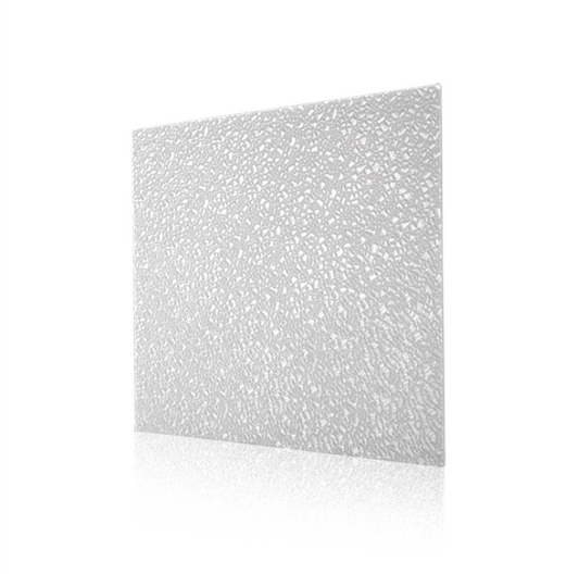 White Cracked Ice Acrylic Diffuser 23-3/4" x 47-3/4"