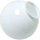6" DIAMETER WHITE ACRYLIC GLOBE WITH 3-1/8" NECK