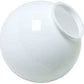 14", 16", 18" DIAMETER WHITE ACRYLIC GLOBE WITH 6" NECK