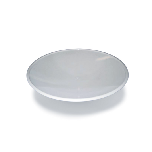 White Acrylic Flanged Shallow Domes