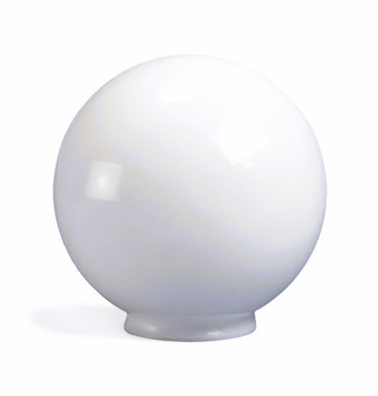 14", 16", 18" Diameter White Acrylic Globe with 6" Neck