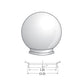 6" DIAMETER WHITE ACRYLIC GLOBE WITH 3-1/8" NECK